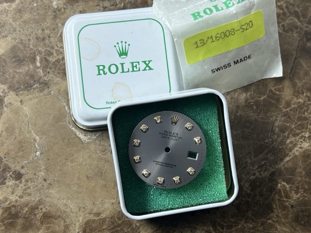 Rolex Factory Original Diamond Dial Rhodium Silver for Datejust 36mm 16233 or 16013