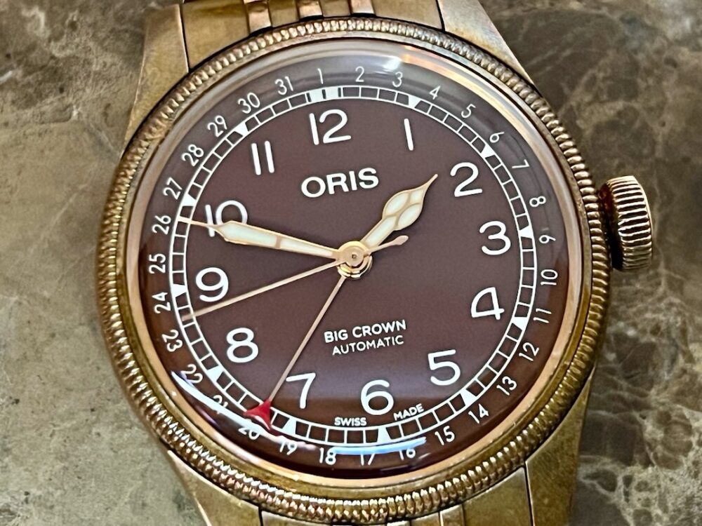 Oris Big Crown Pointer Date Bronze 40mm Automatic Brown Dial with Outer Box Warranty Card and Tag 01 754 7741 3166