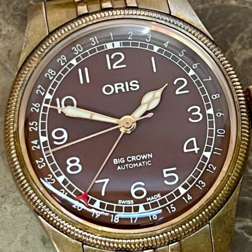 Oris Big Crown Pointer Date Bronze 40mm Automatic Brown Dial with Outer Box Warranty Card and Tag 01 754 7741 3166