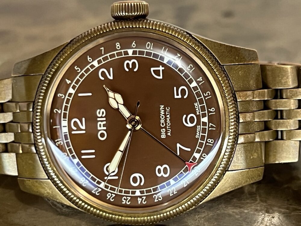 Oris Big Crown Pointer Date Bronze 40mm Automatic Brown Dial with Outer Box Warranty Card and Tag 01 754 7741 3166