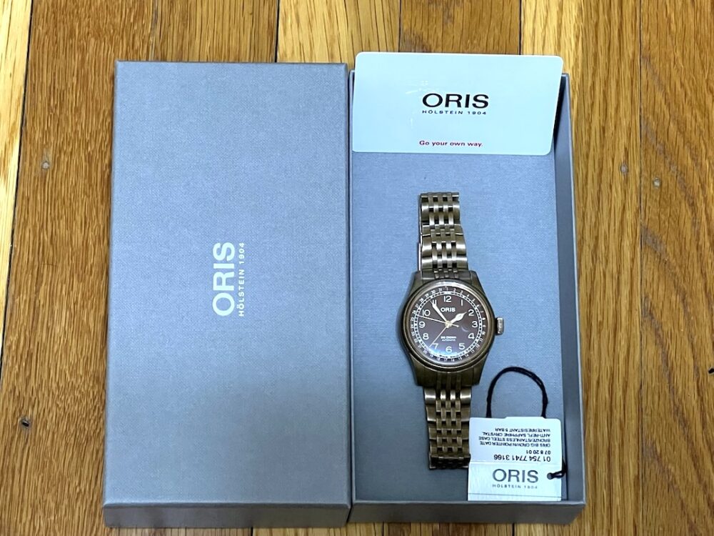 Oris Big Crown Pointer Date Bronze 40mm Automatic Brown Dial with Outer Box Warranty Card and Tag 01 754 7741 3166