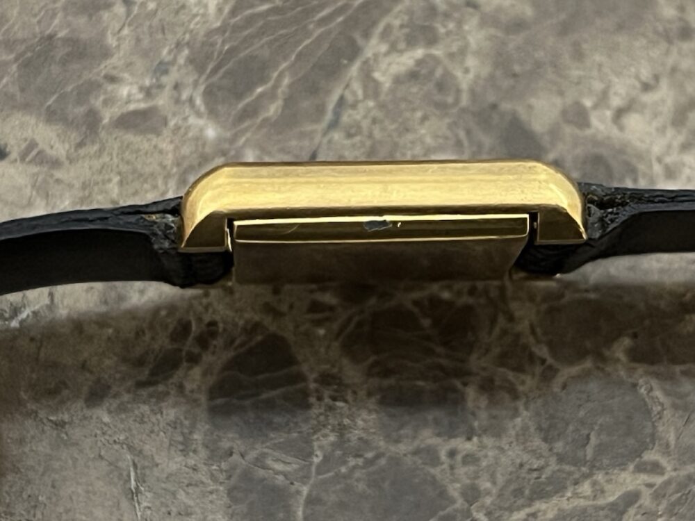 CARTIER Tank 18k Gold Electroplated Vintage Lady's Mechanical Wind