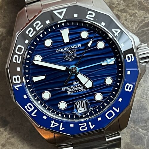 TAG Heuer Aquaracer Professional 300 GMT 42mm Automatic Black / Blue Ceramic Bezel Steel WBP5114.BA0013 Box Papers Card