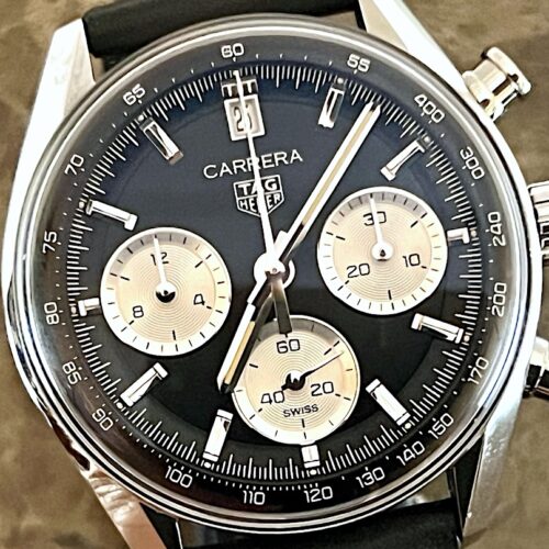 TAG Heuer Carrera Chronograph 39mm Automatic Black Dial / Silver Sub dials CBS2210.FC6534 Box Booklets