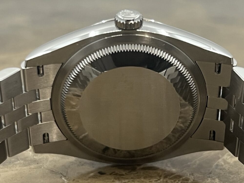 Rolex Datejust 36 Green Dial 18k White Gold Fluted Bezel Jubilee Bracelet with Box Papers 126234 MINT