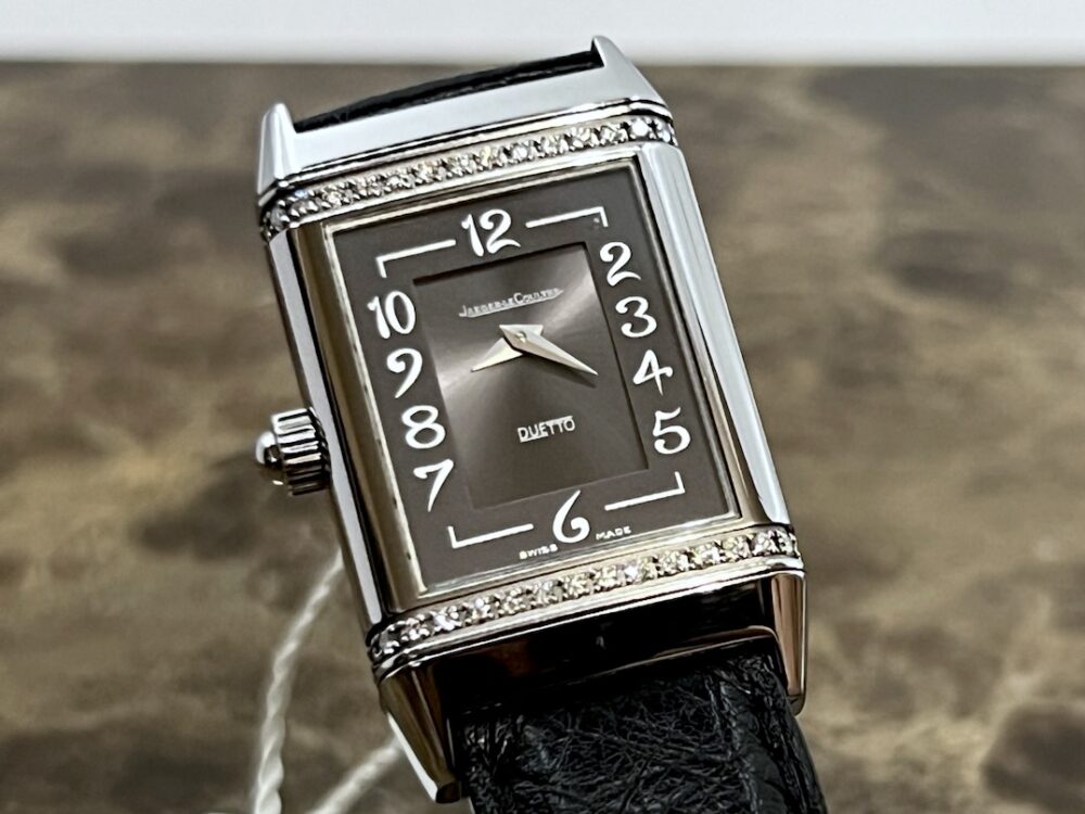 Jaeger LeCoultre Lady Duetto Reverso Manual Wind 256.8.75 with JLC Box and Papers Double Sided