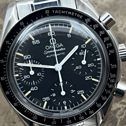 OMEGA Speedmaster reduced Black Dial 39mm Automatic Hesalite Crystal model 3510.50.00 Vintage