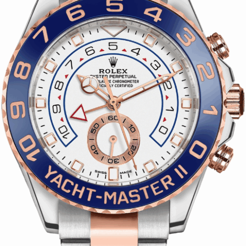 Rolex Yacht-master II 18k Rose Gold / Steel 44mm Automatic 116681 with Box and Papers