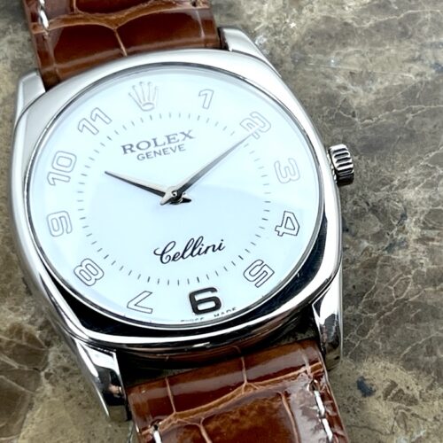 Rolex Cellini Danaos 18k White Gold 33mm Manual Wind model 4233 Dress Watch with Cellini Box