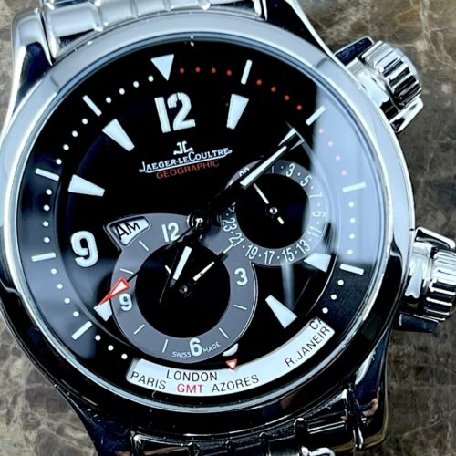 Jaeger LeCoultre Master Compressor Geographic 41.5mm Automatic 2 Time Zone Box Papers Q1718170