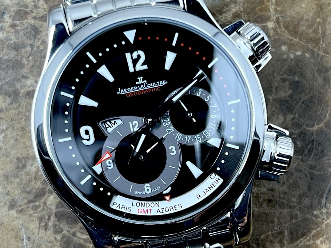 Jaeger LeCoultre Master Compressor Geographic 41.5mm Automatic 2 Time Zone Box Papers Q1718170