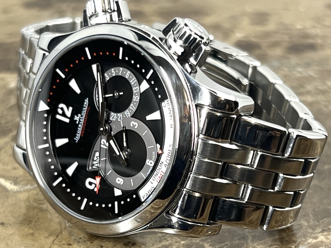 Jaeger LeCoultre Master Compressor Geographic 41.5mm Automatic 2 Time Zone Box Papers Q1718170