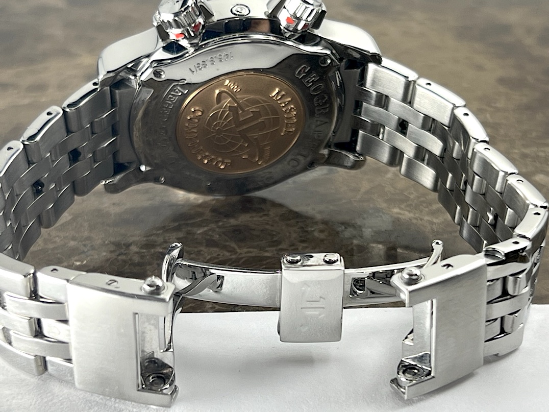 Jaeger LeCoultre Master Compressor Geographic 41.5mm Automatic 2 Time Zone Box Papers Q1718170