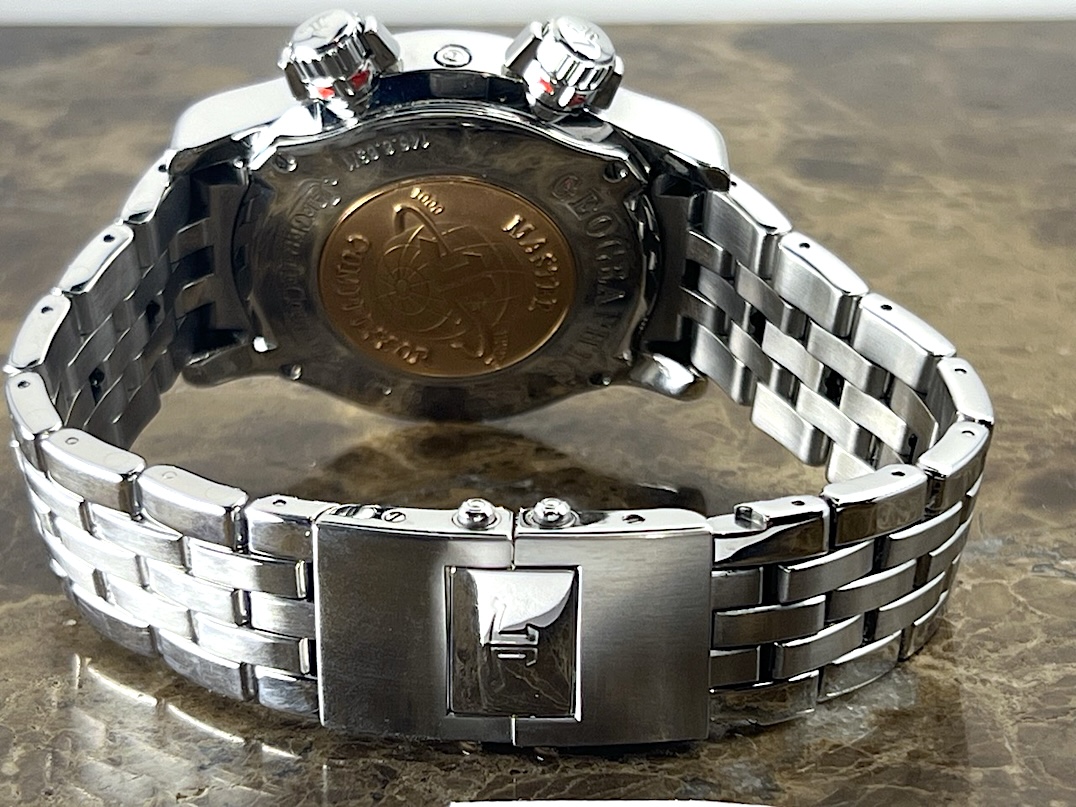 Jaeger LeCoultre Master Compressor Geographic 41.5mm Automatic 2 Time Zone Box Papers Q1718170