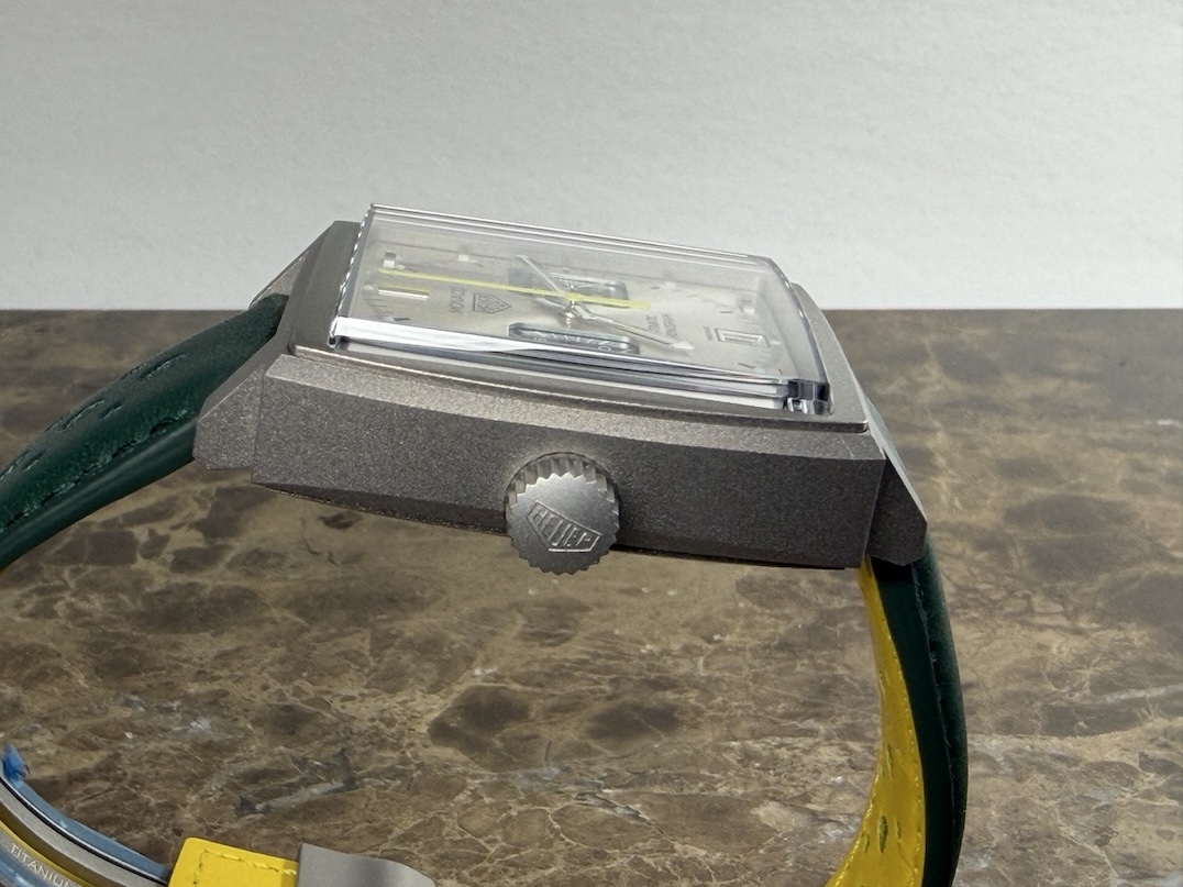 TAG Heuer Monaco Titanium 39mm Automatic Racing Green with Yellow Accents Box Papers Warranty Card CAW218E.FC6565 Limited Edition