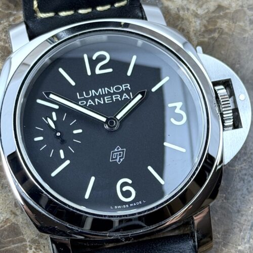 Panerai Luminor Logo PAM01084 44mm Mechanical Wind Black Dial with Logo Box Papers Card Year 2025