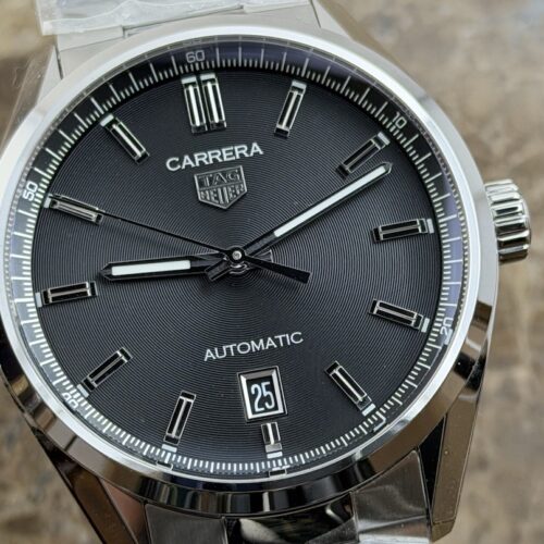 TAG Heuer Carrera Date 39mm Automatic Black Concentric Dial and Bracelet with Box Papers Card model WBN2110.BA0639