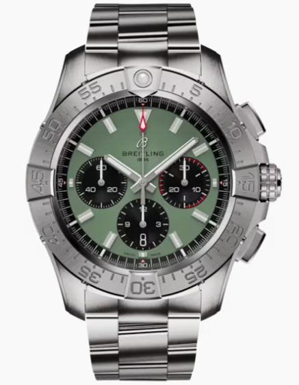 BREITLING Avenger B01 Chronograph 44 Automatic Green Black with Box Papers Card AB0147101L1A1 Never Worn - Image 3