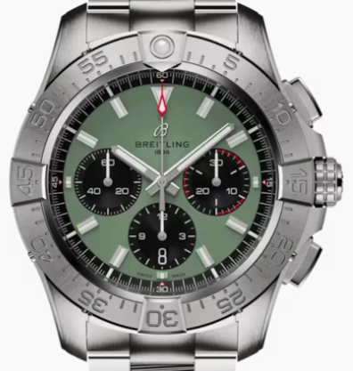 BREITLING Avenger B01 Chronograph 44 Automatic Green Black with Box Papers Card AB0147101L1A1 Never Worn