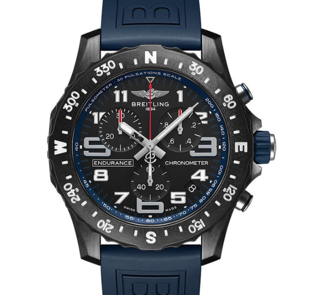 BREITLING Endurance Pro 44mm Dark Blue Rubber Strap SuperQuartz with Box X82310 or X82310D51B1S1