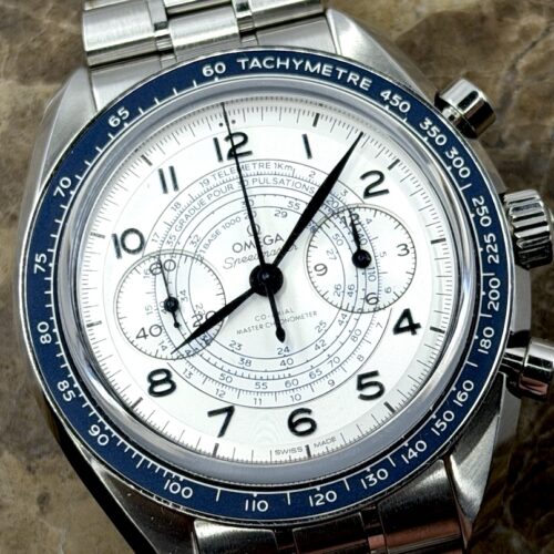 OMEGA Speedmaster Chronoscope 43mm Manual Wind Silver Dial on Bracelet Box Papers Cards 329.30.43.51.02.001