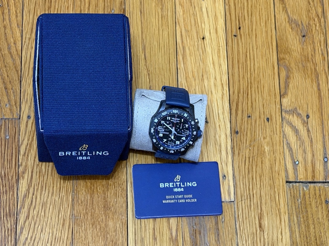 BREITLING Endurance Pro 44mm Dark Blue Rubber Strap SuperQuartz with Box X82310 or X82310D51B1S1