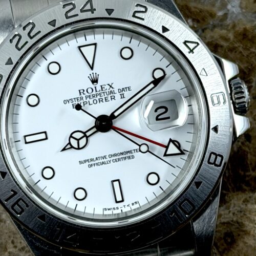 Rolex Explorer 2 White Dial 40mm Automatic 2 Time Zone GMT Polar model 16570
