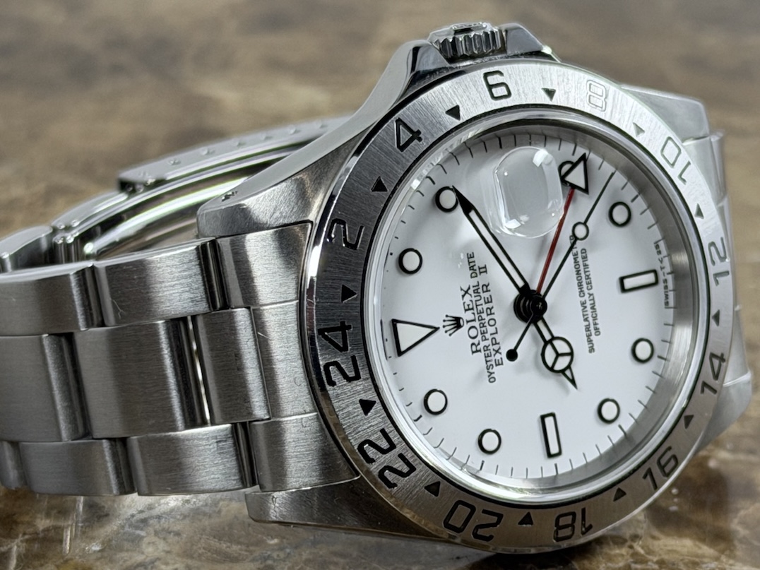 Rolex Explorer 2 White Dial 40mm Automatic 2 Time Zone GMT Polar model 16570