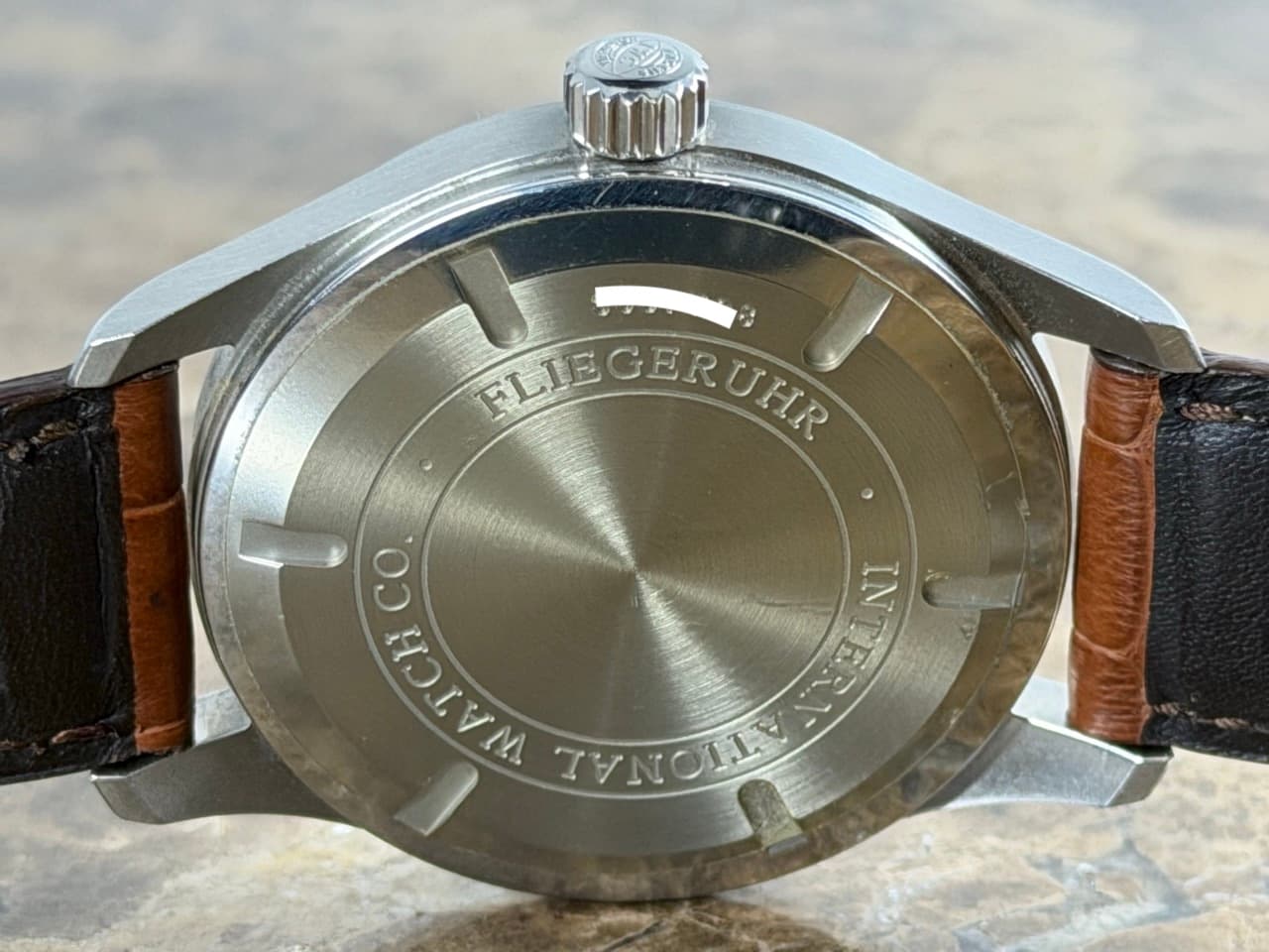 IWC Spitfire Pilot Mark XVI 39mm Automatic Silver Dial with Brown Strap with Box Papers iw325502