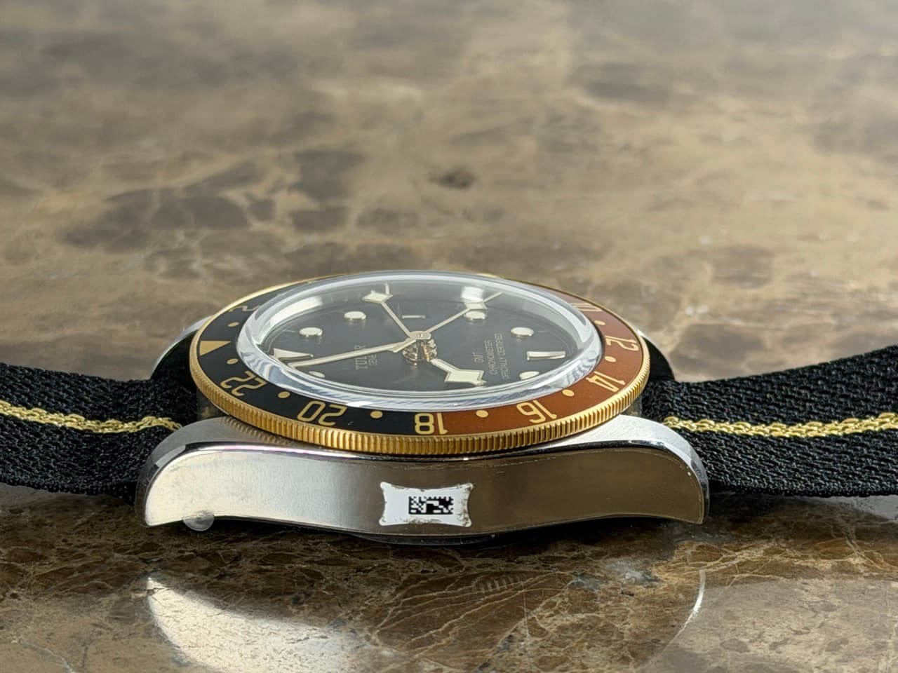 Tudor Black Bay GMT S&G 41mm Automatic Gold / Steel Diver on Fabric Strap Rootbeer 79833MN Box Papers Card 2026