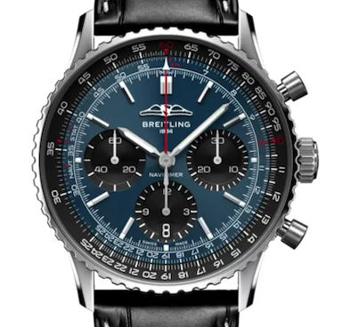 BREITLING Navitimer B01 Chronograph 41 Automatic Black Blue with Box Papers Card AB0139241C1P1 Never Worn