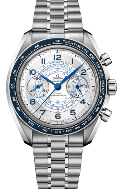 OMEGA Speedmaster Chronoscope 43mm Manual Wind Silver Dial on Bracelet Box Papers Cards 329.30.43.51.02.001