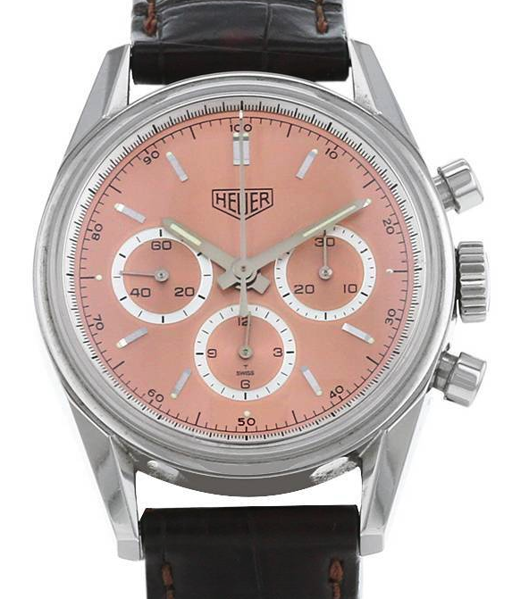 TAG Heuer Carrera 1964 36mm Manual Wind Lemania Salmon CS3112.BC0793