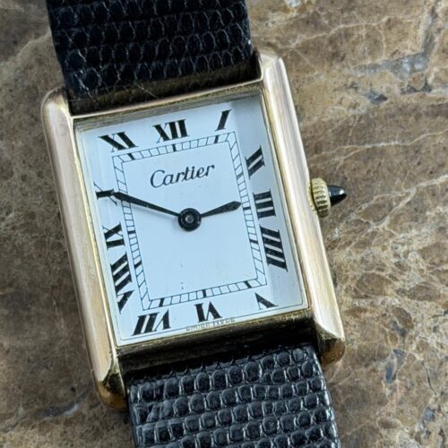 CARTIER Tank 18k Gold Electroplated Vintage Lady's Mechanical Wind 5512105