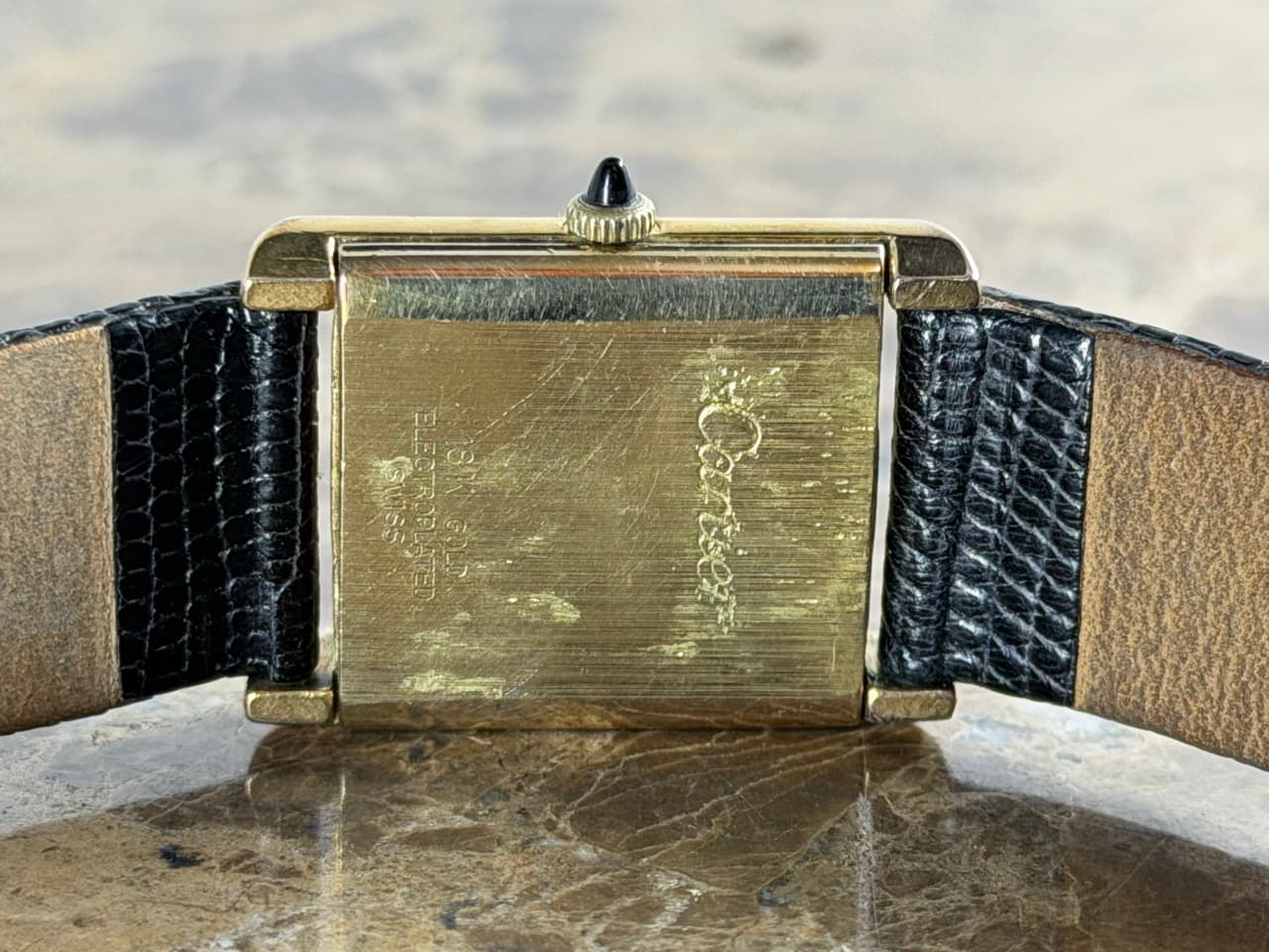 CARTIER Tank 18k Gold Electroplated Vintage Lady's Mechanical Wind 5512105