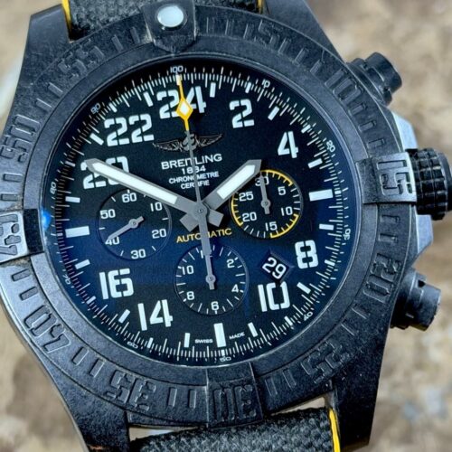 BREITLING Avenger Hurricane 50mm Automatic Black Brietlight Case Military 24hr Dial XB1210E41B1W1