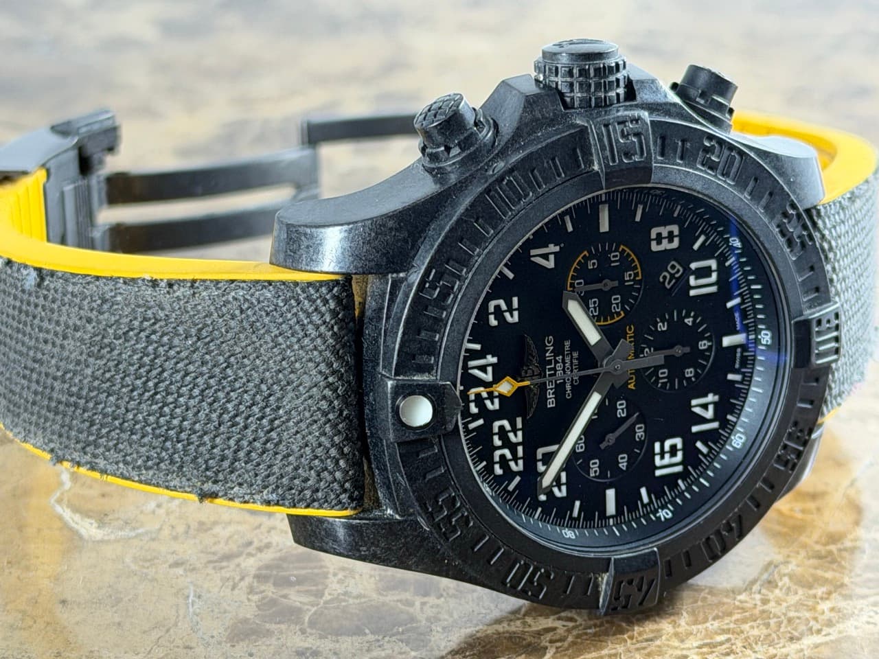 BREITLING Avenger Hurricane 50mm Automatic Black Brietlight Case Military 24hr Dial XB1210E41B1W1