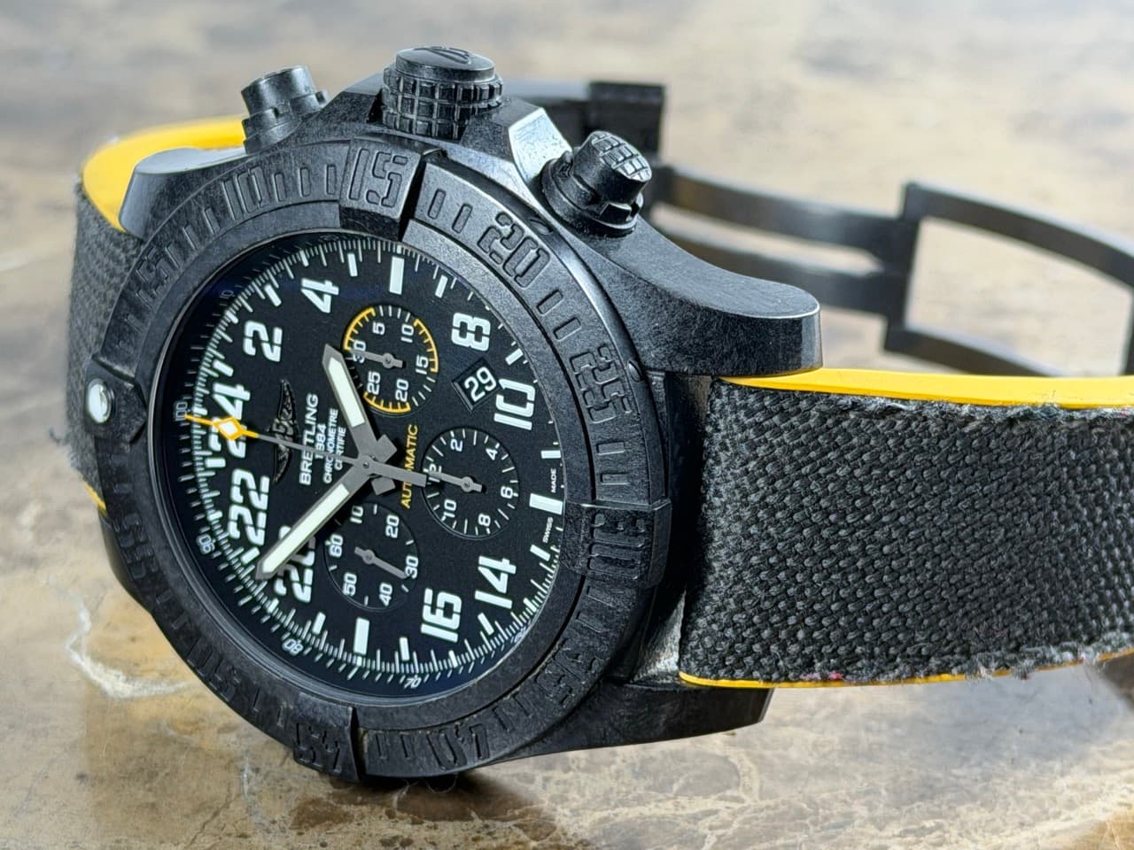 BREITLING Avenger Hurricane 50mm Automatic Black Brietlight Case Military 24hr Dial XB1210E41B1W1