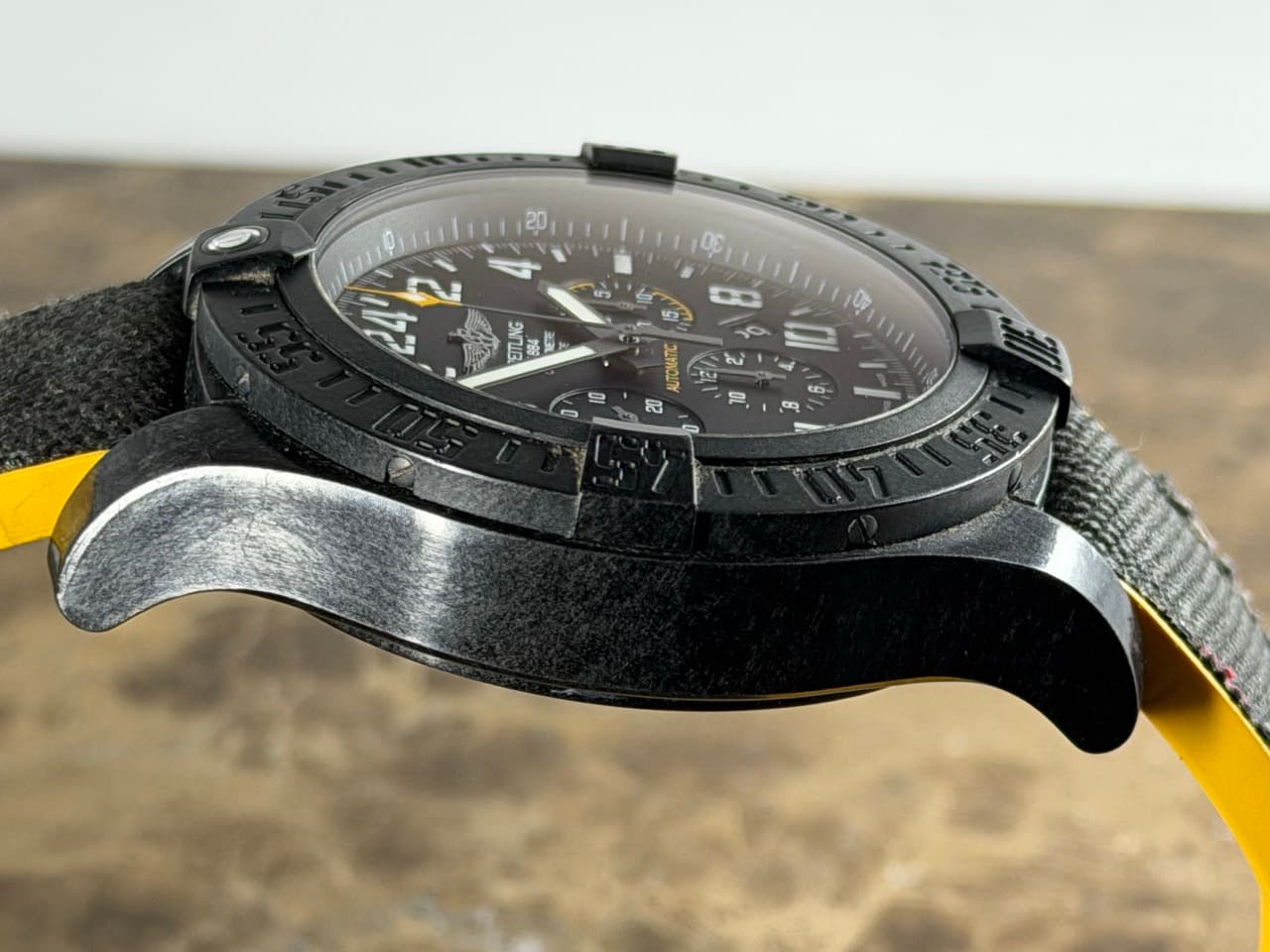 BREITLING Avenger Hurricane 50mm Automatic Black Brietlight Case Military 24hr Dial XB1210E41B1W1