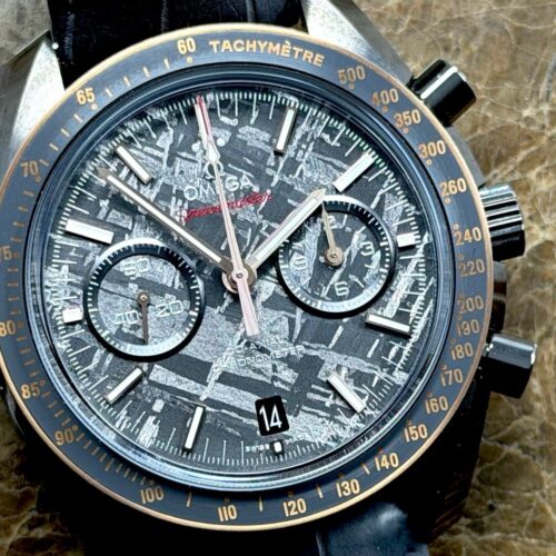 Omega DARK SIDE OF THE MOON Grey Ceramic Meteorite Dial 18K Sedna gold 44.25 MM Box Papers Cards 311.63.44.51.99.001