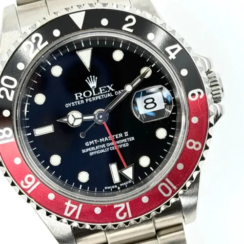Rolex GMT Master 2 Red / Black Coke with 16710 Rolex Box Papers