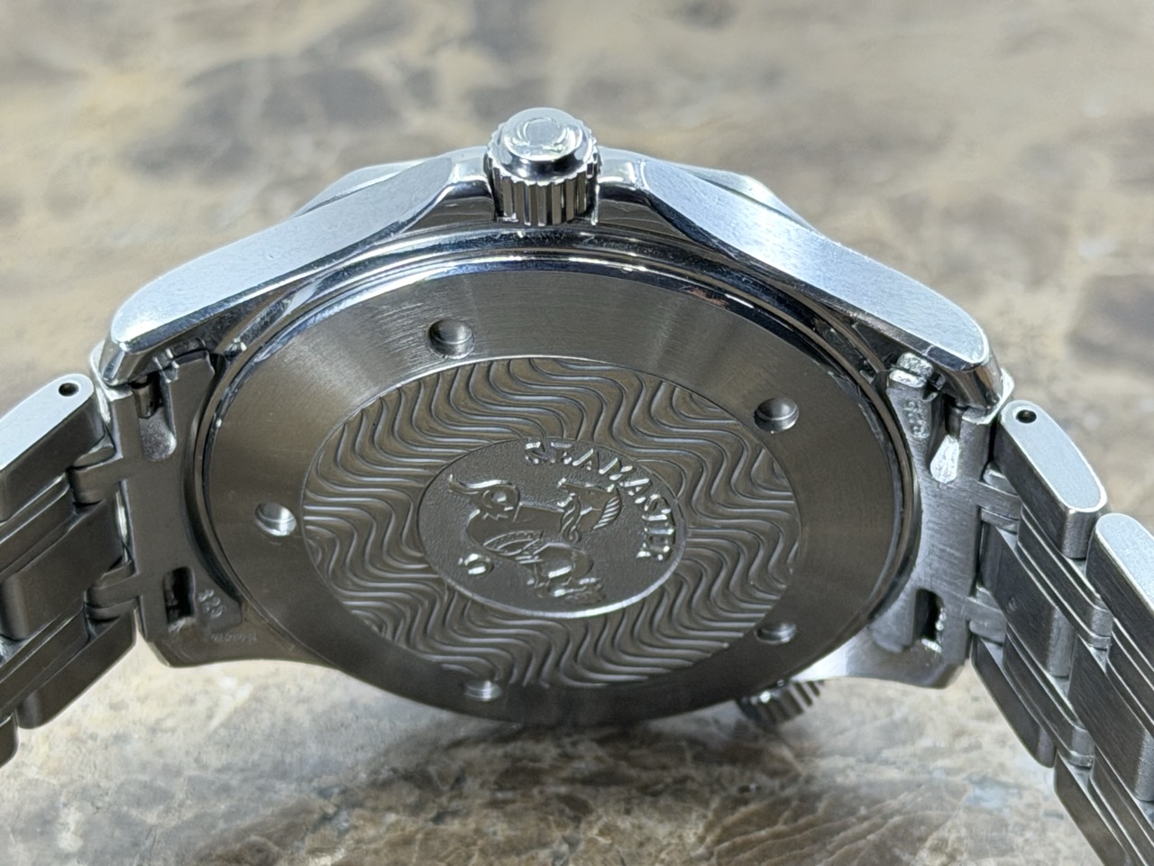 Omega Seamaster 300m Electric Blue Wave Dial 41mm Automatic with Box and Booklets model 2255.80