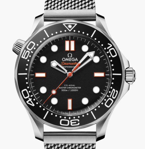 Omega Seamaster Diver 300M Automatic 42mm Black Orange Mesh Bracelet Box Papers Cards 210.30.42.20.01.018 Year 2026 Never Worn